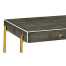 Anthracite Faux Shagreen Coffee Table with Gilded Base