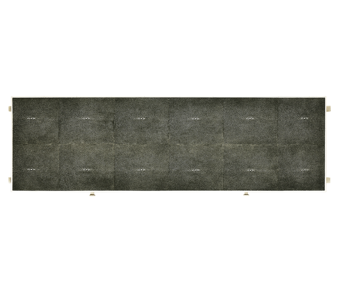 Faux Anthracite Shagreen & Silver Console