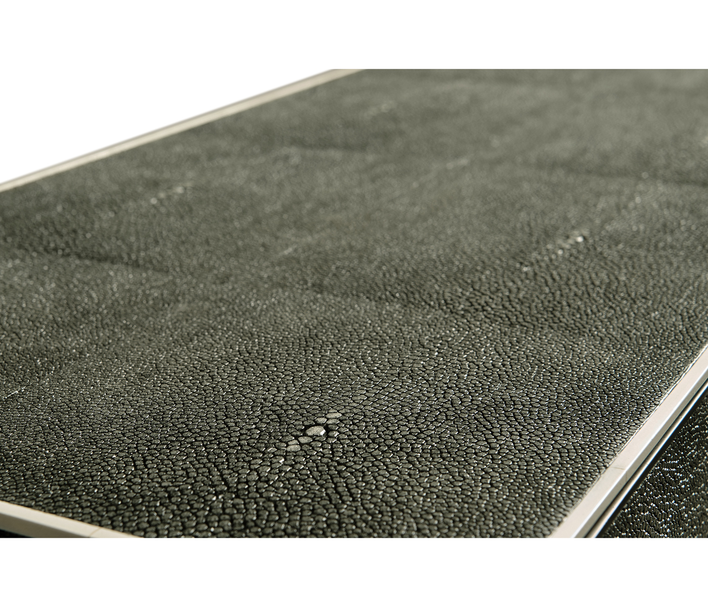 Faux Anthracite Shagreen & Silver Console