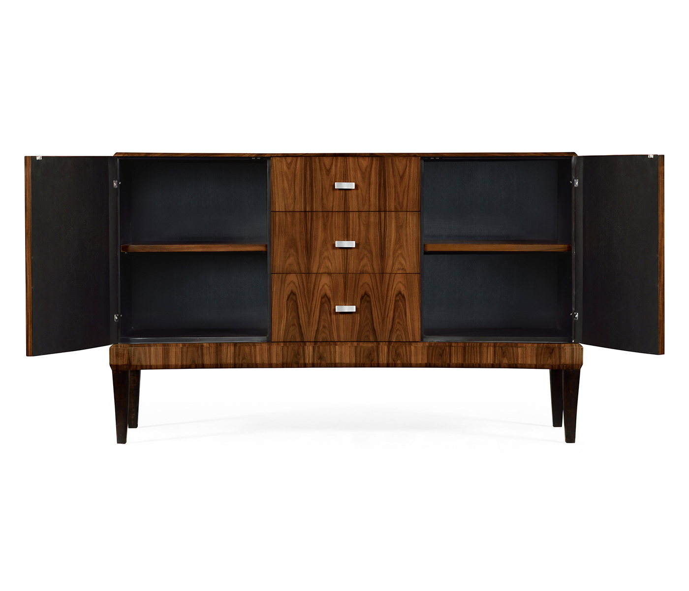 Art Deco curved sideboard with stainless steel (High lustre)