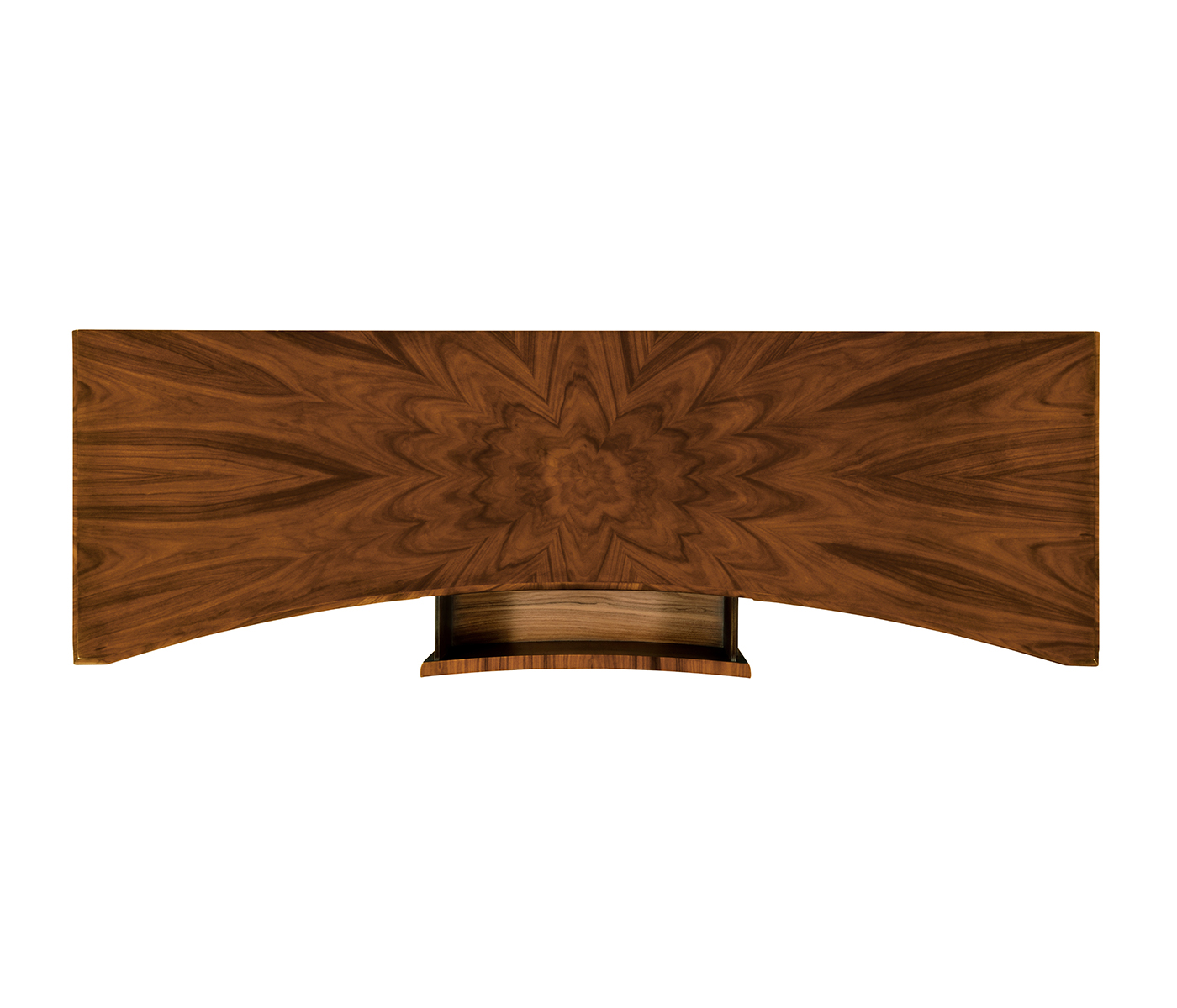 Art Deco curved sideboard with stainless steel (Satin)