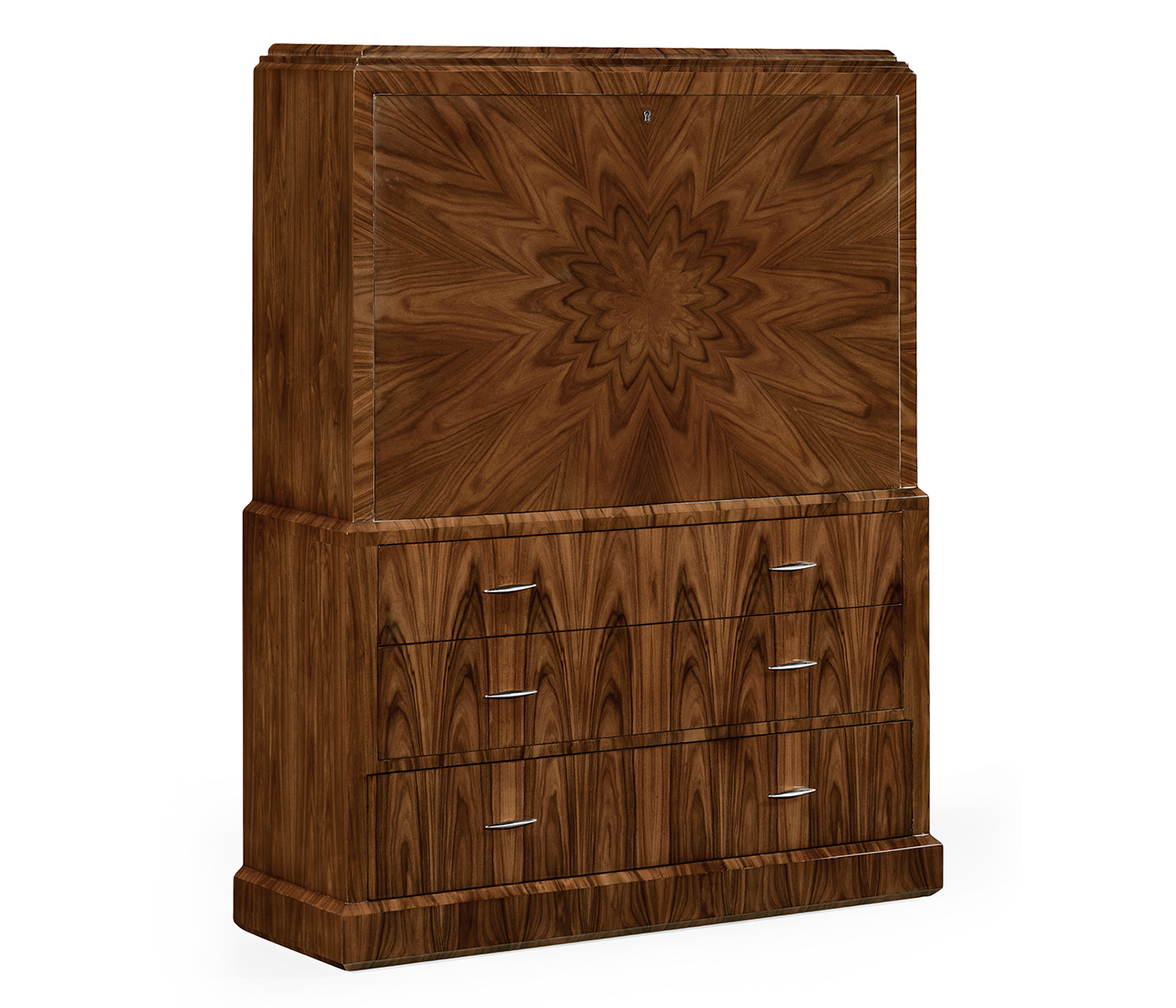 Art Deco style secretaire with stainless steel (Satin)