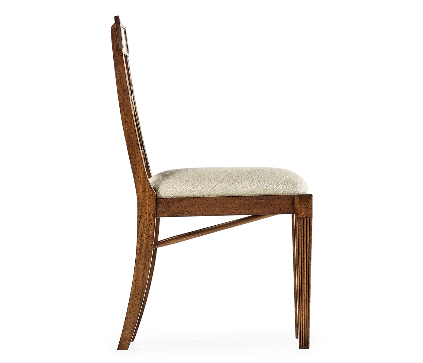 Regency Crotch Walnut Curved Back Side Chair