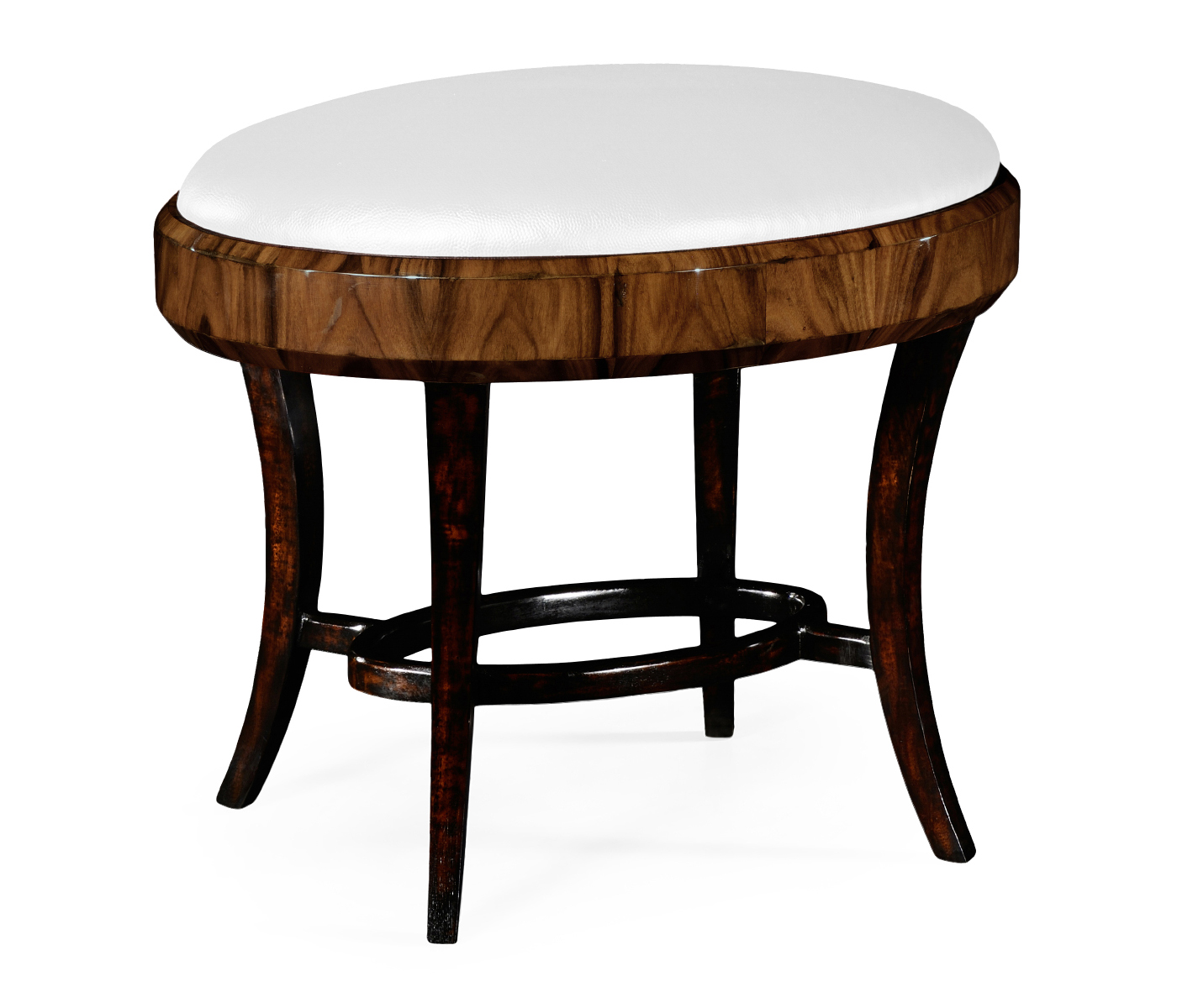 Rectangular Art Deco Santos Rosewood Satin Dressing Stool