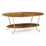 Argentinian walnut veneered oval coffee table