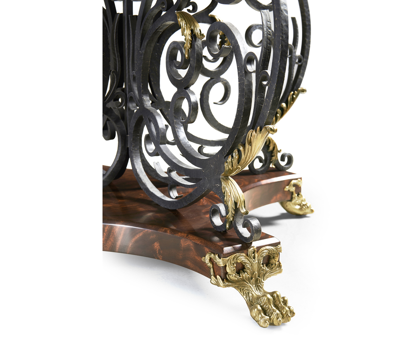 Baroque Wrought Iron & Brass Centre Table