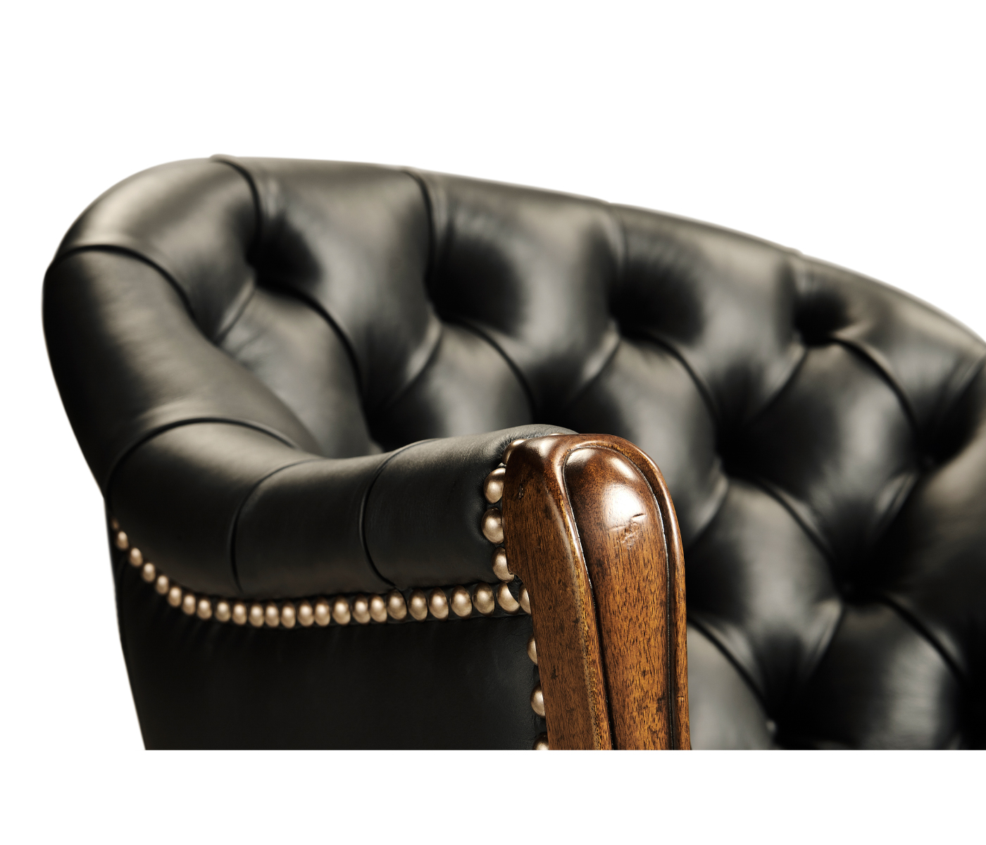 Chesterfield Style Walnut Office Chair