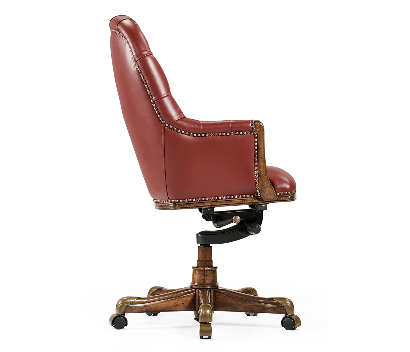 Chesterfield Style High Back Walnut Office Chair