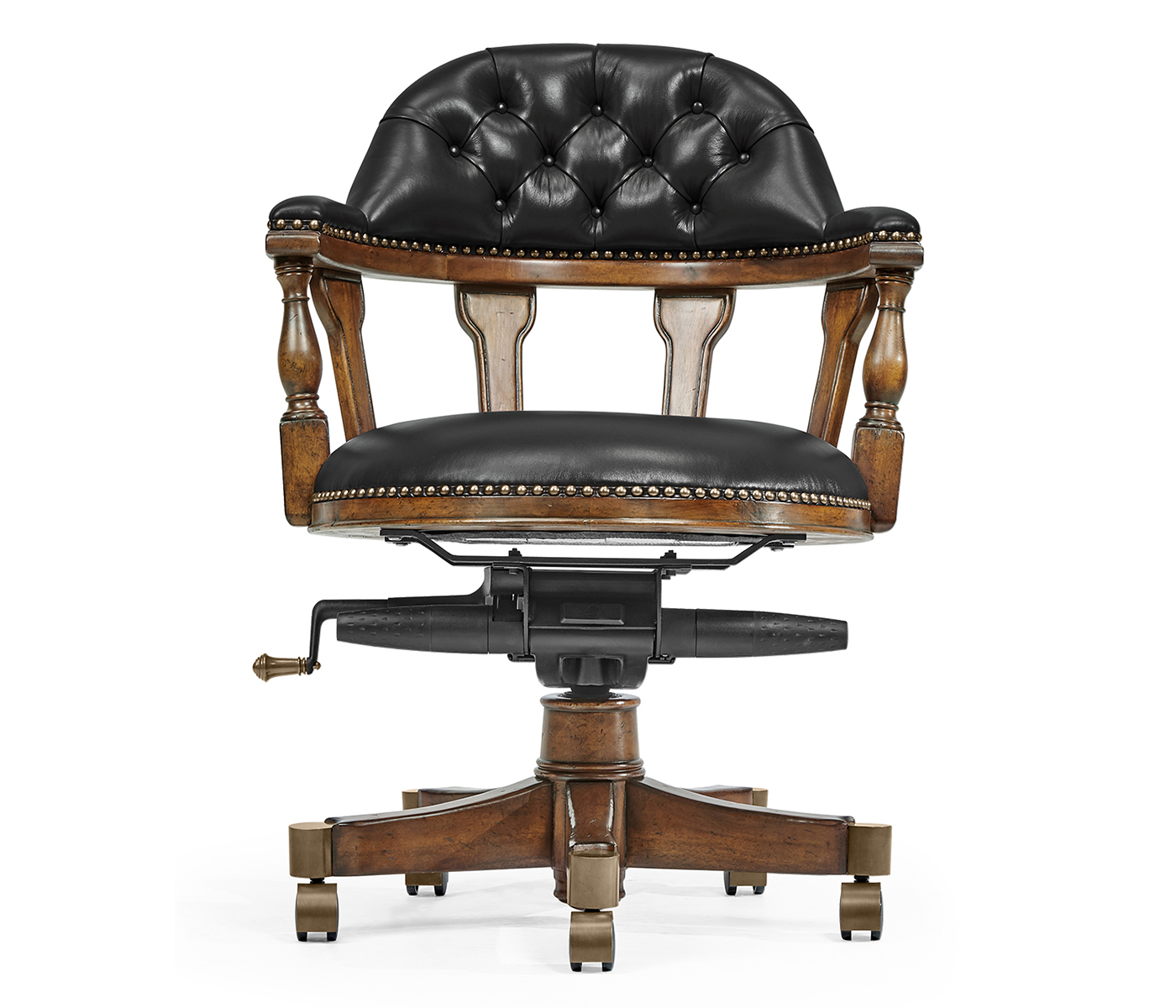 Captain's Style Walnut Office Chair