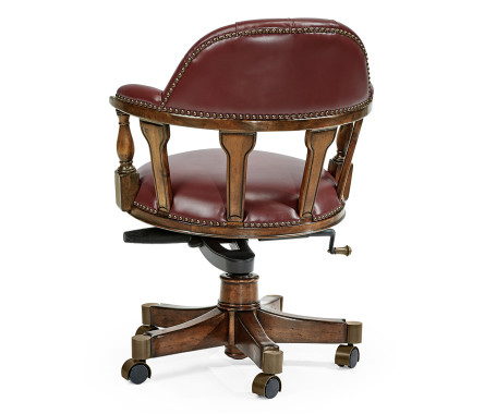 Captain's Style Walnut Office Chair