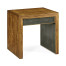 Argentinian walnut & anthracite faux shagreen side table