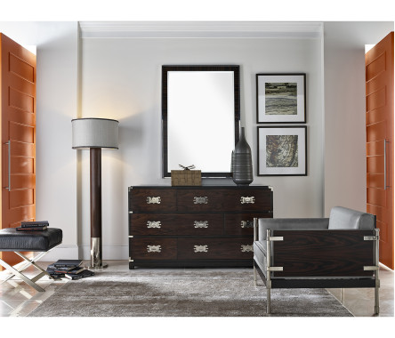 Art Deco Style Faux Macassar Ebony Mirror