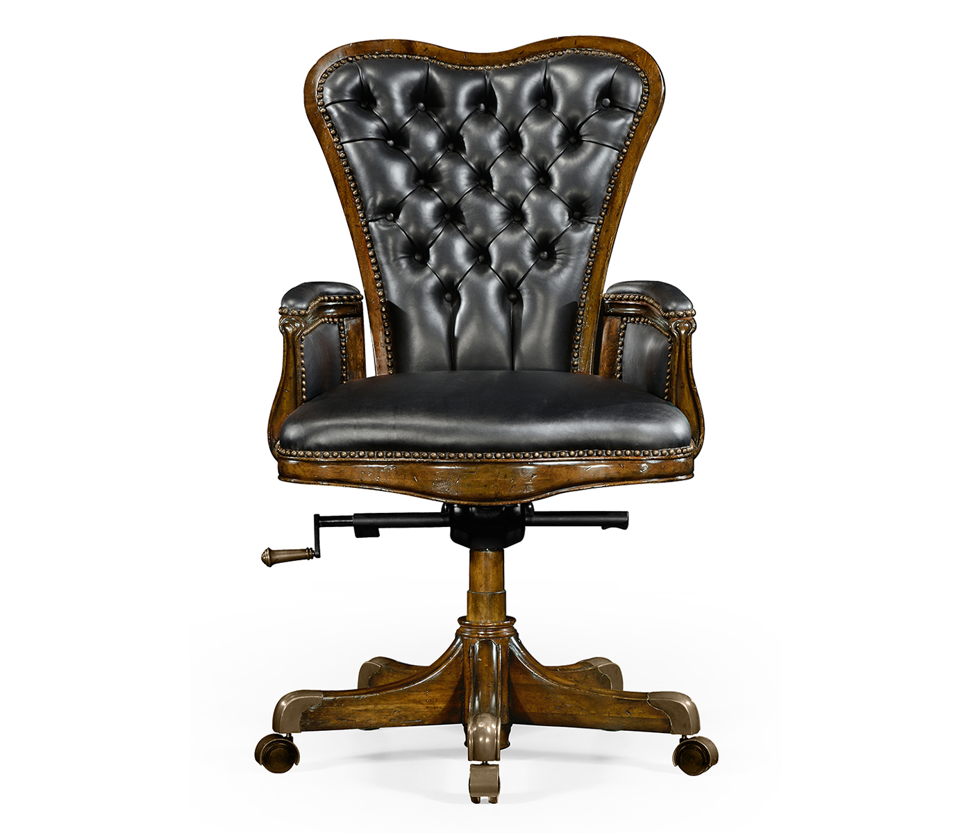 Double Lobed Walnut Office Chair