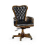 Double Lobed Walnut Office Chair