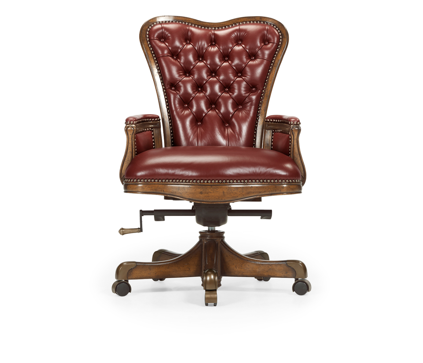 Double Lobed Walnut Office Chair