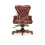 Double Lobed Walnut Office Chair