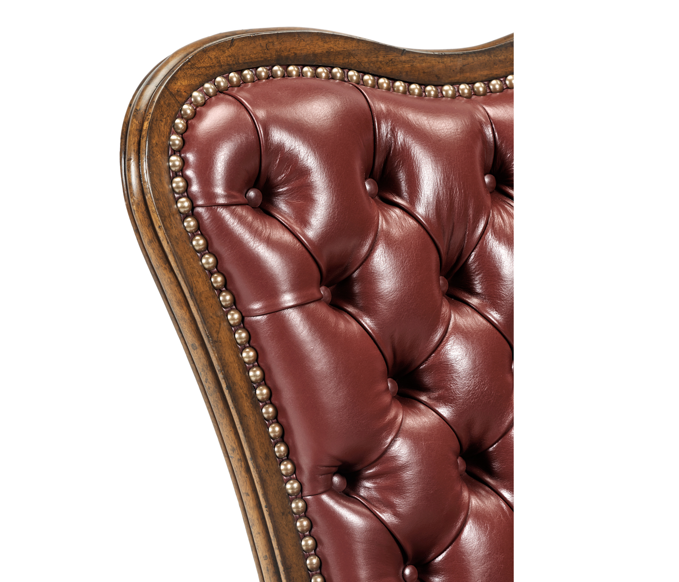 Double Lobed Walnut Office Chair