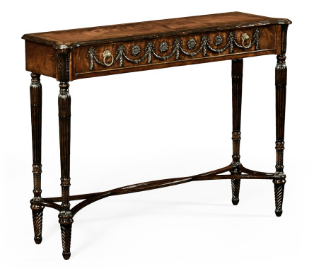 Neo-classical Adam Style Mahogany Console