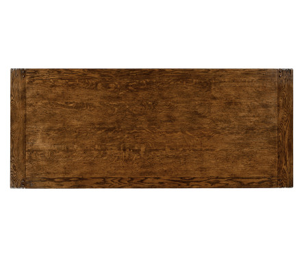 Large Brown Oak Tavern Dining Table