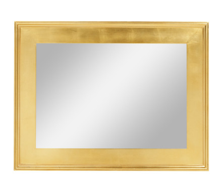 Rectangular gold leaf mirror
