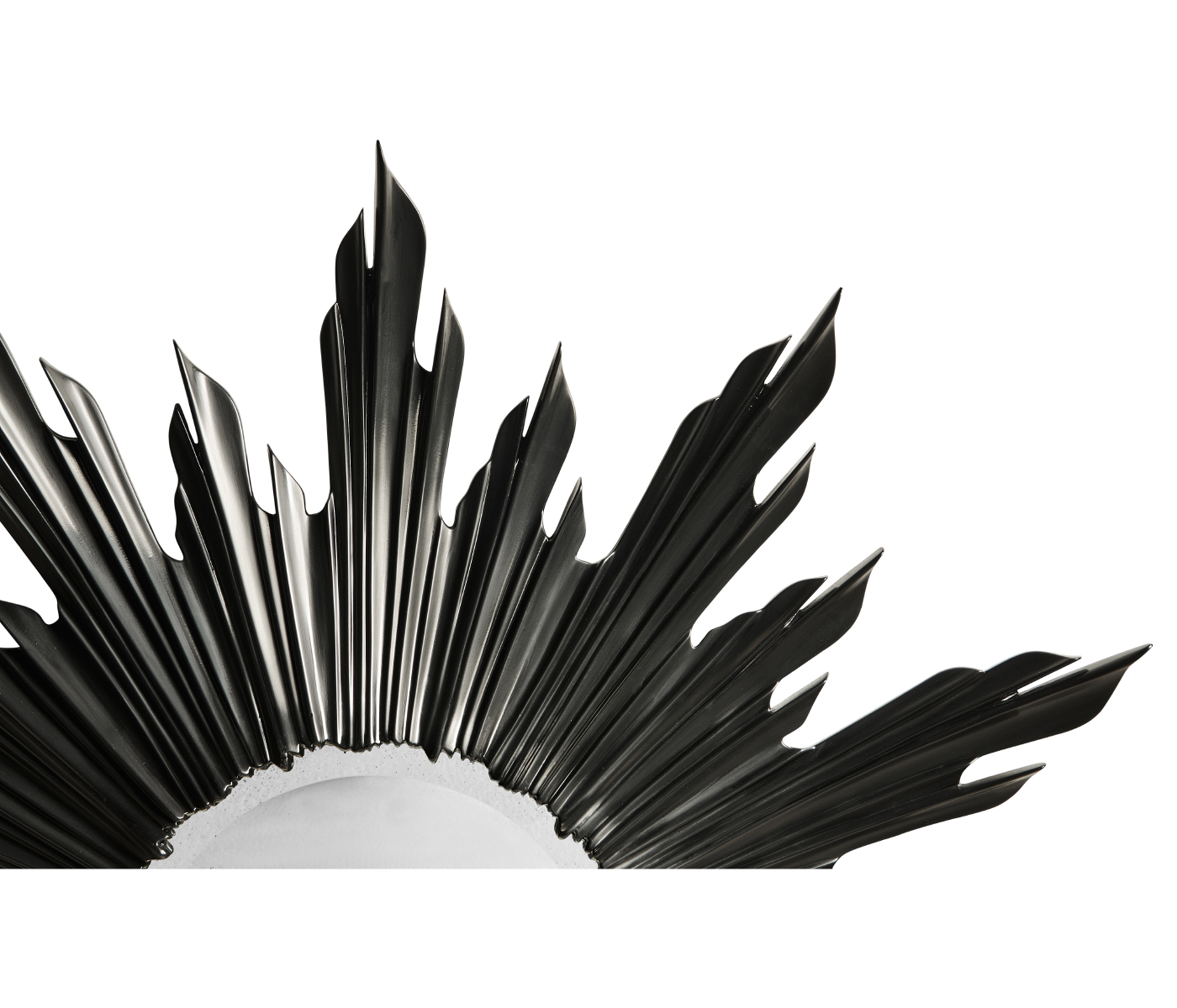 Small Black Sunburst Mirror