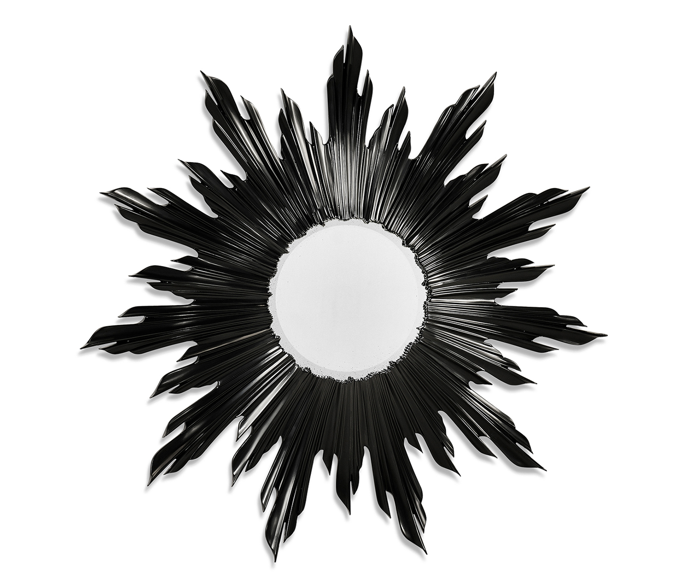 Small Black Sunburst Mirror