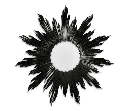 Small Black Sunburst Mirror