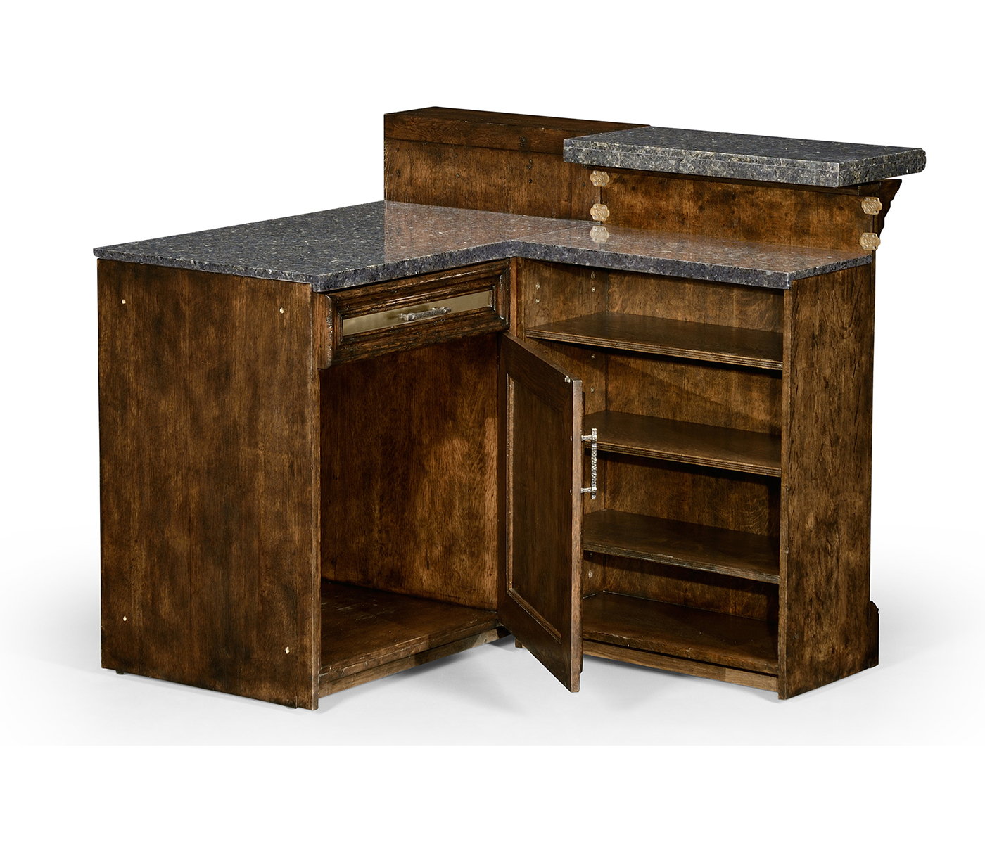 Hinged Door Panel for Linenfold Dark Oak Home Bar