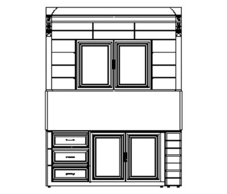 Dark Oak Coffee Cabinet