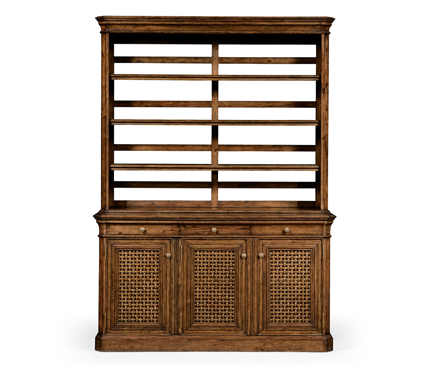 Dresser on base with lattice doors