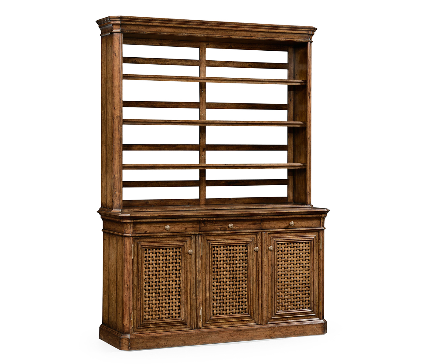 Dresser on base with lattice doors