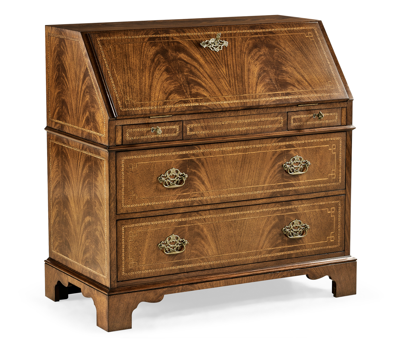 Queen Anne Fall Front Walnut Bureau