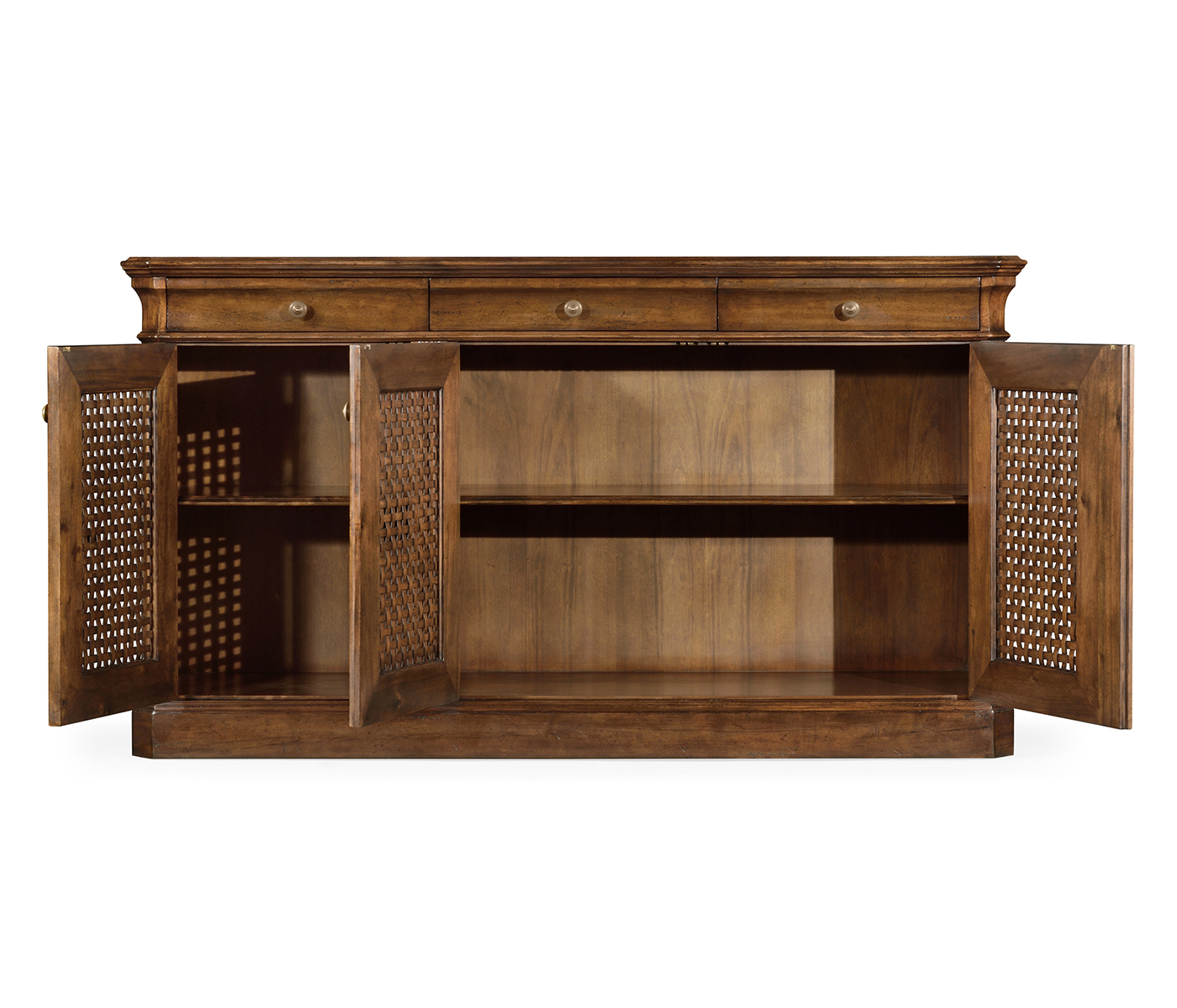 Walnut sideboard with lattice doors