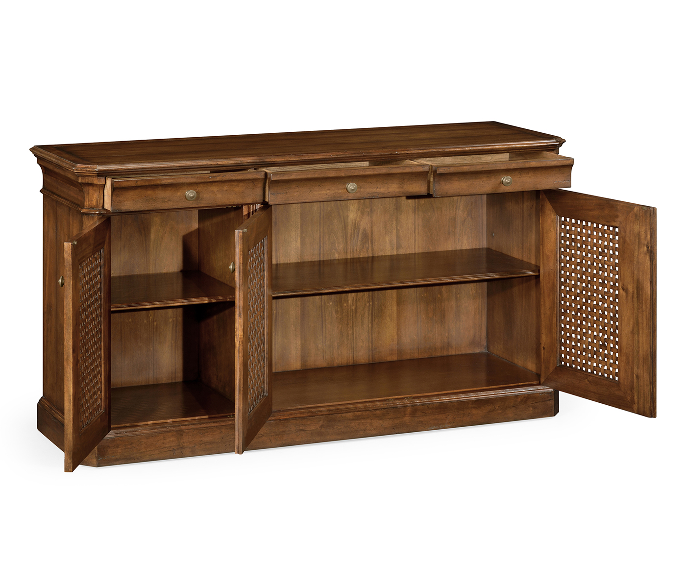 Walnut sideboard with lattice doors