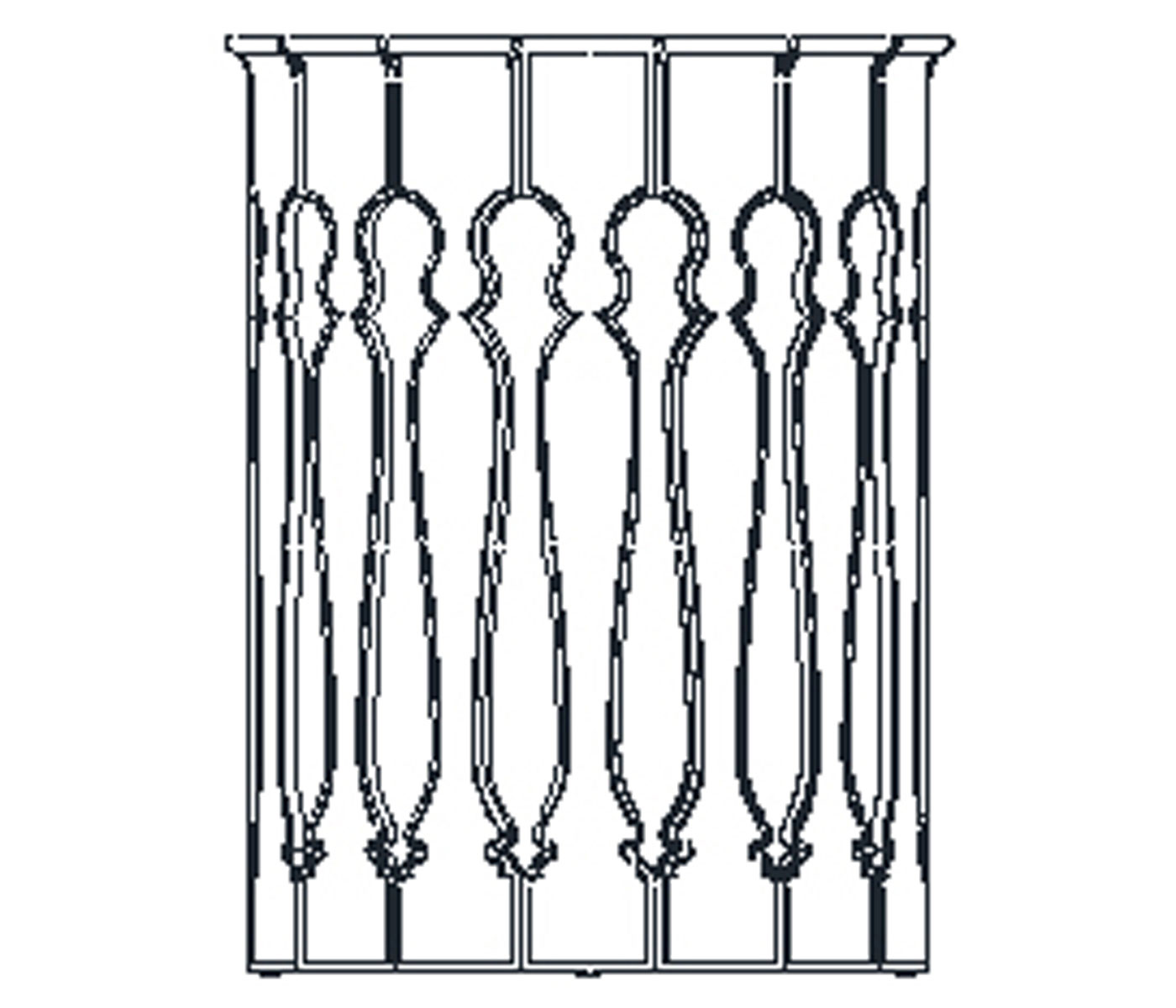 Moorish small demilune console (Aruba Blue)