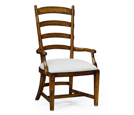 Country Walnut Fireside Arm Chair