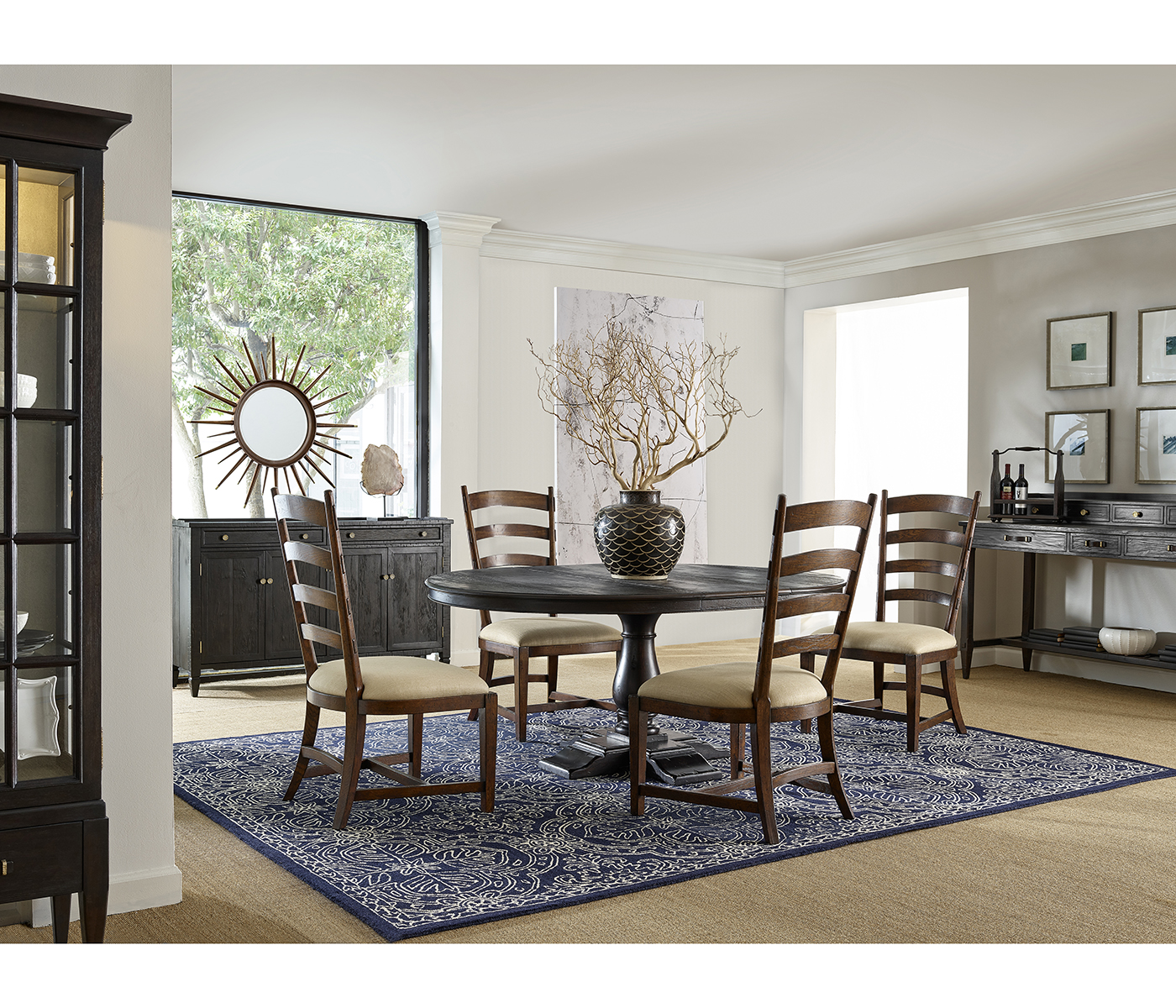 Country Walnut Fireside Side Chair