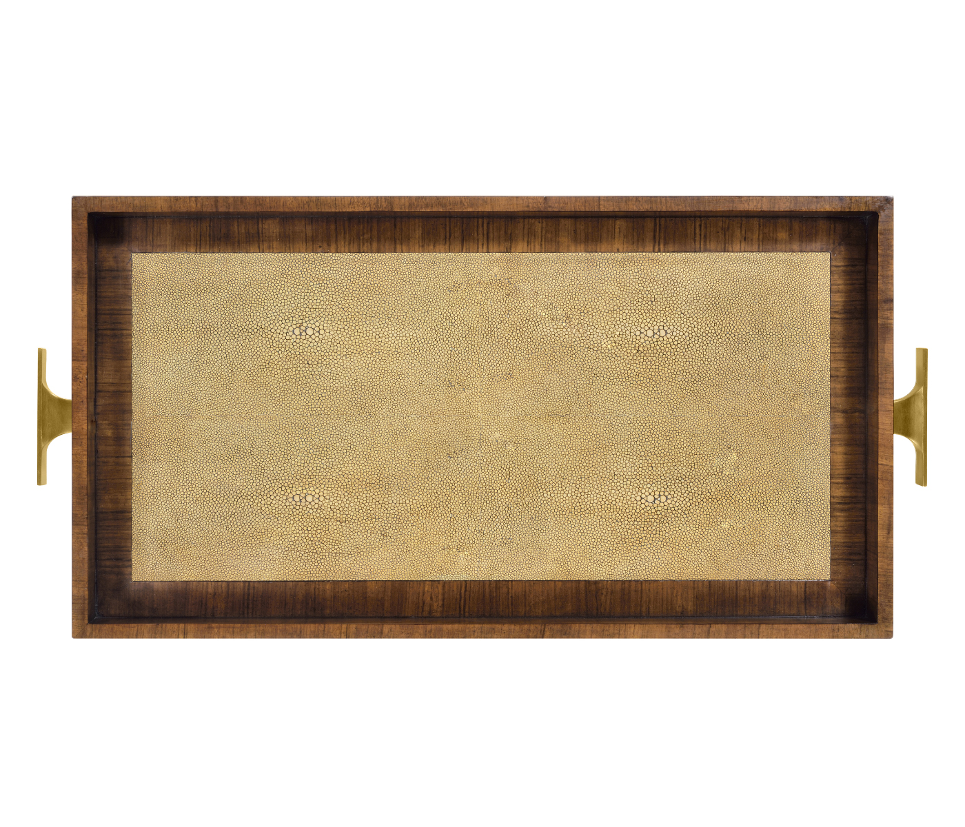 Ivory Shagreen Rectangular Tray