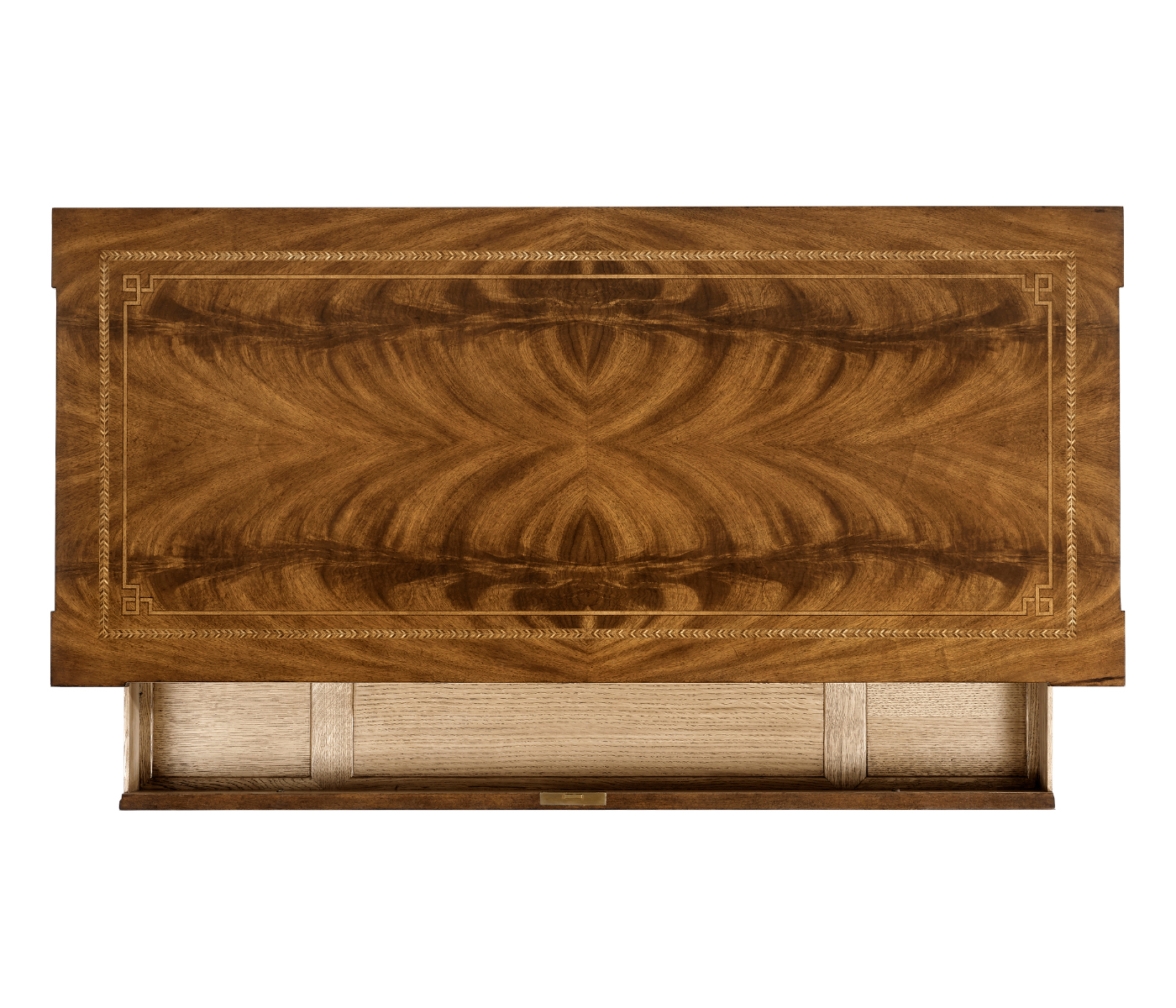 Empire style walnut three drawer chest
