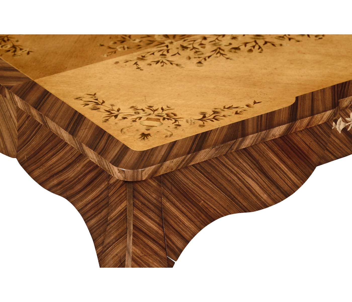 Rosewood and satinwood dressing table