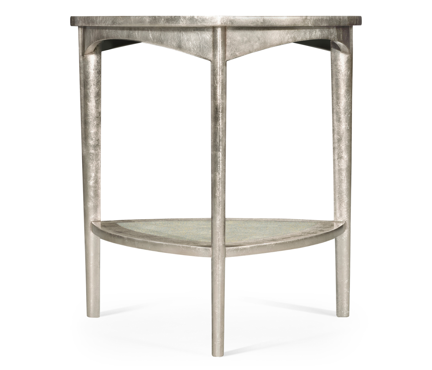 Silver Espresso Triangular Side Table