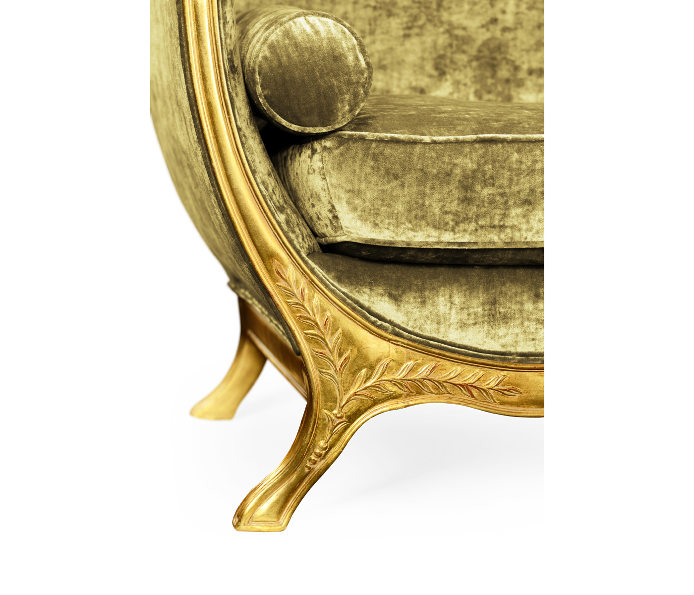 Empire Style Sofa with Gold Leaf