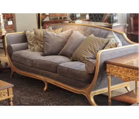 Empire Style Limed Tulip Wood Sofa
