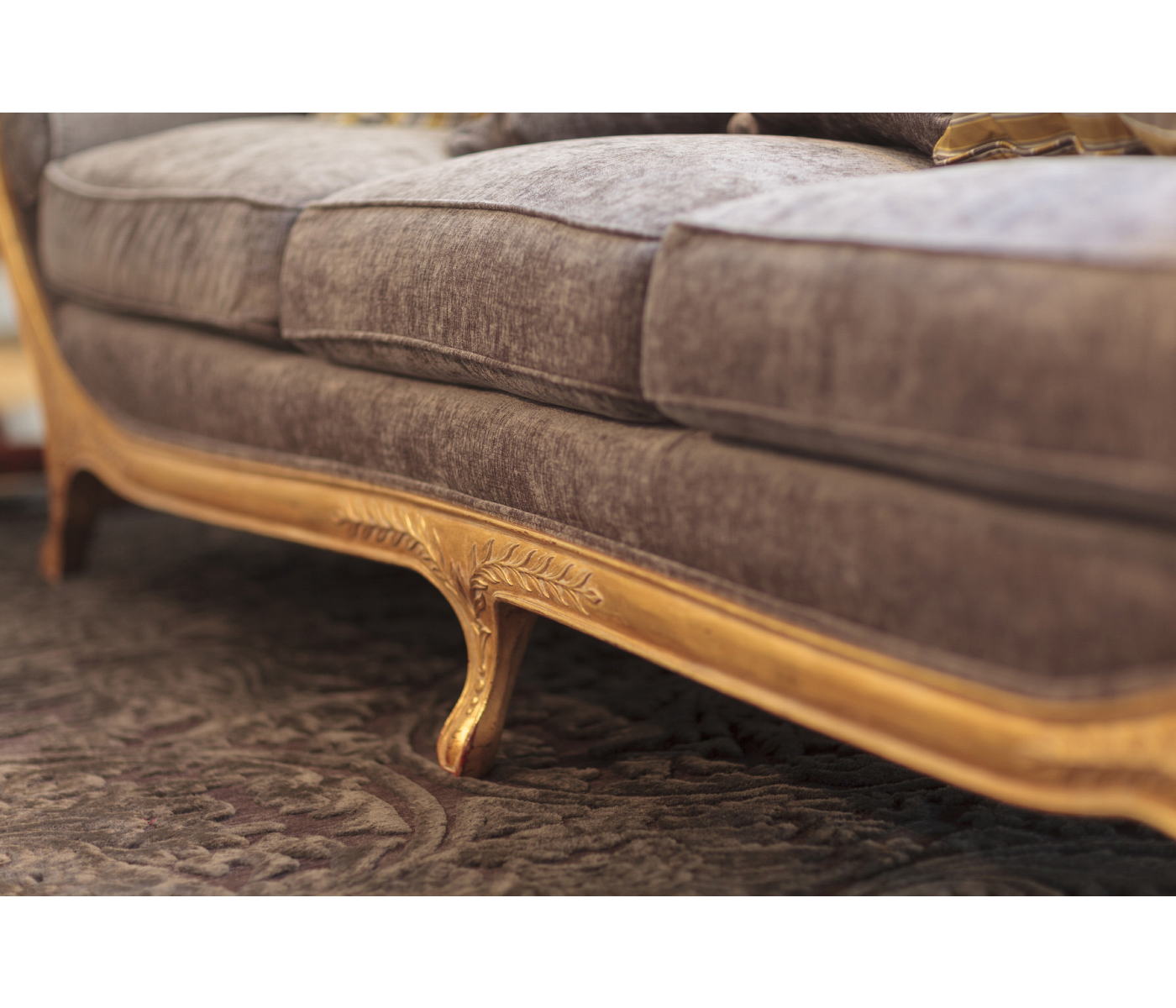 Empire Style Limed Tulip Wood Sofa