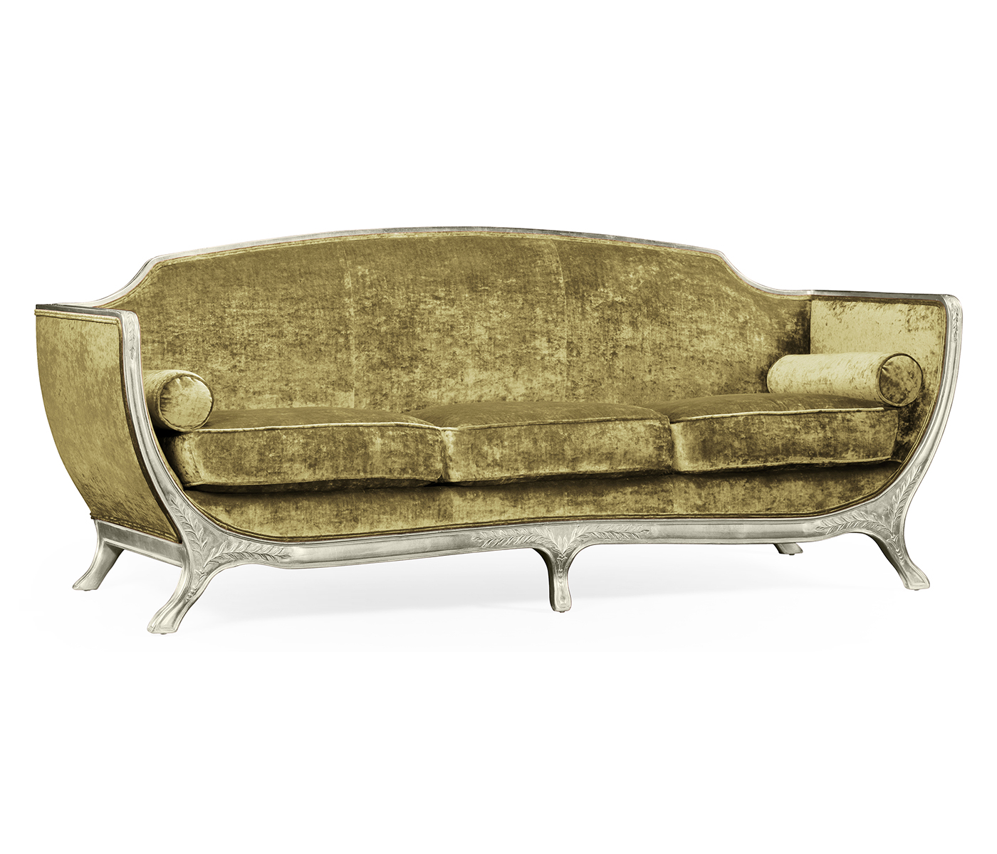 Empire Style Sofa with Silver Leaf