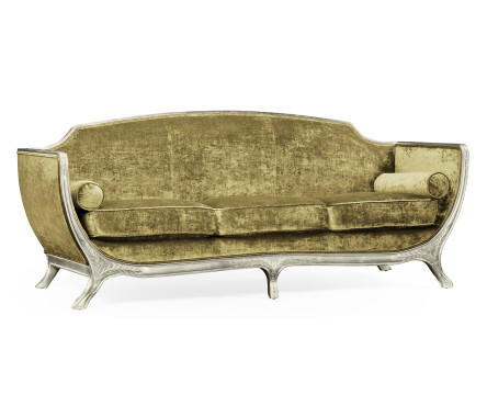 Empire Style Sofa with Silver Leaf