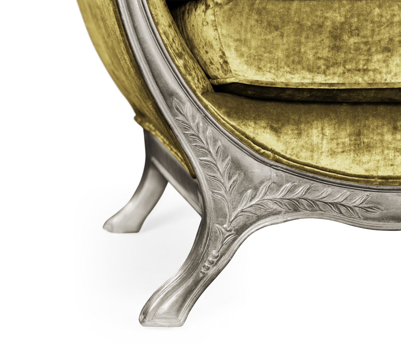 Empire Style Sofa with Silver Leaf