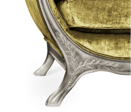 Empire Style Sofa with Silver Leaf