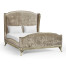 Louis XV Silver-Leaf US Queen Bed