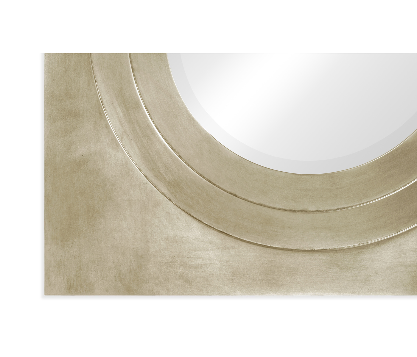 Silver Framed Round Mirror